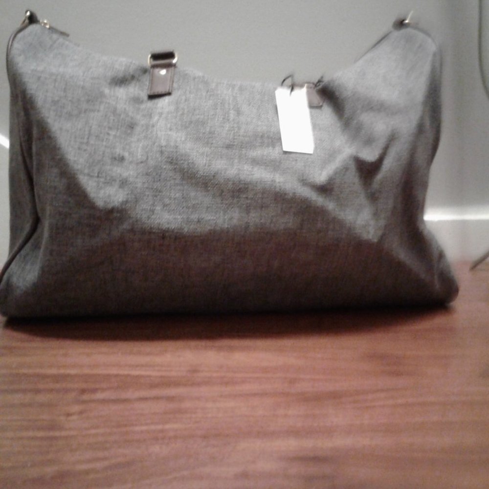 Lulu Dharma Slate Linen Weekender Duffle